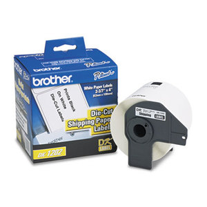 Brother Industries, Ltd DK-1202 Die-Cut Shipping Labels, 2.4" x 3.9", White, 300/Roll by BROTHER INTL. CORP.