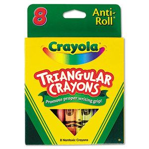 Triangular Crayons, 8 Colors/Box by BINNEY & SMITH / CRAYOLA