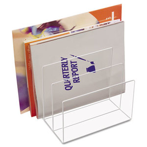 Kantek, Inc AD-45 Clear Acrylic Desk File, Three Sections, 8 x 6 1/2 x 7 1/2, Clear by KANTEK INC.