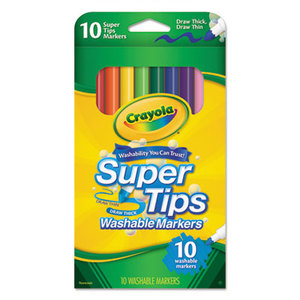 BINNEY & SMITH / CRAYOLA 588610 Washable SuperTips Markers, Assorted, 10/Pk by BINNEY & SMITH / CRAYOLA