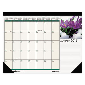 Floral Photographic Monthly Desk Pad Calendar, 22 x 17, 2016 by HOUSE OF DOOLITTLE