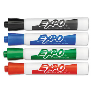 Sanford, L.P. 83074 Dry Erase Markers, Chisel Tip, Assorted, 4/Set by SANFORD