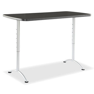 ICEBERG ENTERPRISES, LLC 69317 ARC Sit-to-Stand Tables, Rectangular Top, 30w x 60d x 42h, Graphite/Silver by ICEBERG ENTERPRISES