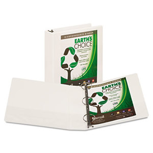 SAMSILL CORPORATION 18967 Earth's Choice Biodegradable Round Ring View Binder, 2" Cap, White by SAMSILL CORPORATION