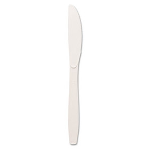 DIXIE FOOD SERVICE KM217 Plastic Cutlery, Mediumweight Knives, White, 1000/Carton by DIXIE FOOD SERVICE