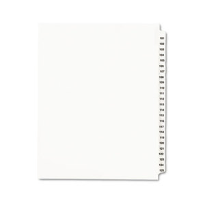 Avery 01334 Avery-Style Legal Side Tab Divider, Title: 101-125, Letter, White, 1 Set by AVERY-DENNISON