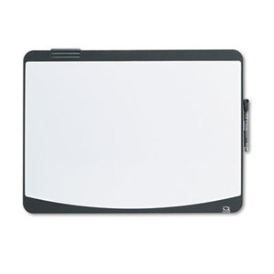 Quartet 06355BK Tack & Write Board, 23 1/2 x 17 1/2, Black/White Surface, Black Frame by QUARTET MFG.