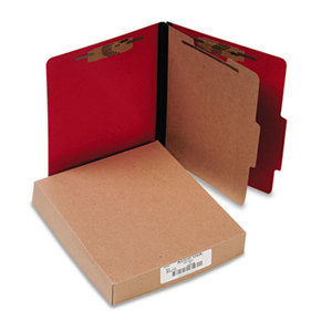 ACCO Brands Corporation A7015649 Presstex Classification Folders, Letter, Four-Section, Executive Red, 10/Box by ACCO BRANDS, INC.