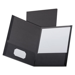 ESSELTE CORPORATION 53406 Linen Finish Twin Pocket Folders, Letter, Black,25/Box by ESSELTE PENDAFLEX CORP.