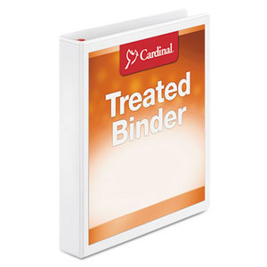 Cardinal Brands, Inc 32100 Treated Binder ClearVue Locking Slant-D Ring Binder, 1" Cap, 11 x 8 1/2, White by CARDINAL BRANDS INC.