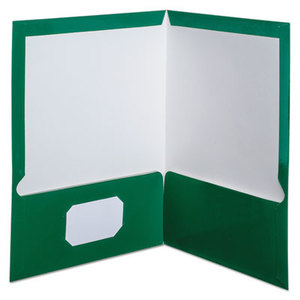 ESSELTE CORPORATION 51717 High Gloss Laminated Paperboard Folder, 100-Sheet Capacity, Green, 25/Box by ESSELTE PENDAFLEX CORP.