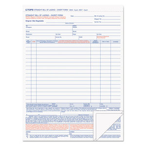 Tops Products 3846 Bill of Lading,16-Line, 8-1/2 x 11, Three-Part Carbonless, 50 Forms by TOPS BUSINESS FORMS