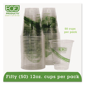 Eco-Products, Inc EPCC12GSPK GreenStripe Cold Drink Cups, 12oz, Clear, 50/Pack by ECO-PRODUCTS,INC.