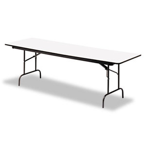 ICEBERG ENTERPRISES, LLC 55217 Premium Wood Laminate Folding Table, Rectangular, 60w x 30d x 29h, Gray/Charcoal by ICEBERG ENTERPRISES