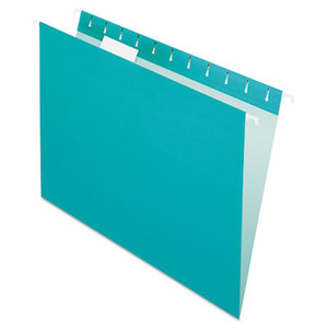 Cardinal Brands, Inc 81616 Essentials Colored Hanging Folders, 1/5 Tab, Letter, Aqua, 25/Box by ESSELTE PENDAFLEX CORP.