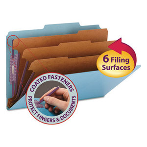 SMEAD MANUFACTURING COMPANY 19094 3" Expansion Classification Folders, 2/5 Cut, Legal, Eight-Section, Blue, 10/Box by SMEAD MANUFACTURING CO.