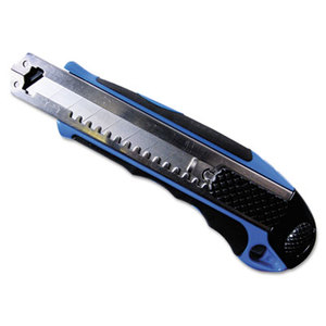 Heavy-Duty Snap Blade Utility Knife, Four 8-Point Blades, Retractable, Blue by CONSOLIDATED STAMP