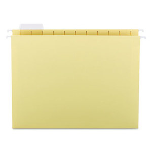 SMEAD MANUFACTURING COMPANY 64069 Hanging File Folders, 1/5 Tab, 11 Point Stock, Letter, Yellow, 25/Box by SMEAD MANUFACTURING CO.