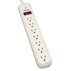 TLP712 Surge Suppressor, 7 Outlets, 12 ft Cord, 1080 Joules, White by TRIPPLITE