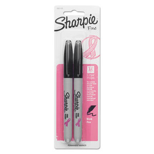 Sanford, L.P. 1801743 Pink Ribbon Fine Tip Permanent Marker, Black, 2/Pack by SANFORD