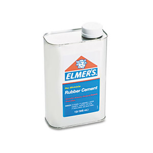 Rubber Cement, Repositionable, 1 qt by ELMER'S PRODUCTS, INC.