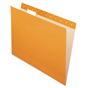 Essentials Colored Hanging Folders, 1/5 Tab, Letter, Orange, 25/Box by ESSELTE PENDAFLEX CORP.