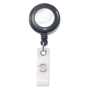 Advantus Corporation 75407 Deluxe Retractable ID Reel with Badge Holder, 24" Extension, Black, 12/Box by ADVANTUS CORPORATION