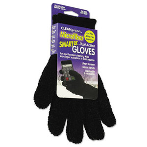 MASTER CASTER COMPANY 18041 SMARTer Dual Action Microfiber Gloves, One Size, Black by MASTER CASTER COMPANY