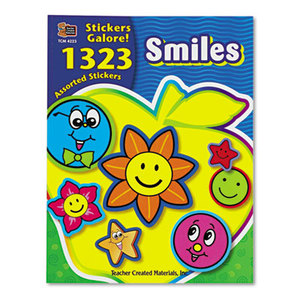 TEACHER CREATED RESOURCES 4223 Sticker Book, Smiles, 1,323/Pack by TEACHER CREATED RESOURCES