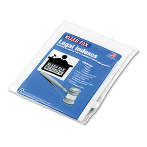 Kleer-Fax, Inc 91822 90000 Series Alpha Side Tab Legal Index Divider, Preprinted "V", 25/Pack by KLEER-FAX