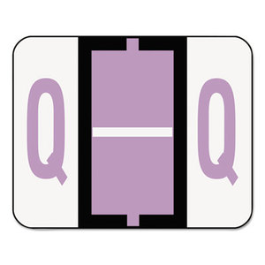 SMEAD MANUFACTURING COMPANY 67087 A-Z Color-Coded Bar-Style End Tab Labels, Letter Q, Lavender, 500/Roll by SMEAD MANUFACTURING CO.
