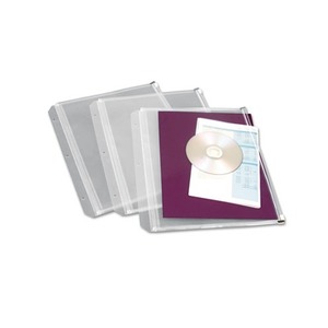 Zippered Binder Pockets, 8-1/2 x 11, Clear, 3 Pockets/Pack by CARDINAL BRANDS INC.