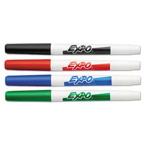 Sanford, L.P. 84074 Dry Erase Markers, Fine Point, Assorted, 4/Set by SANFORD