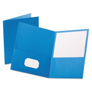 ESSELTE CORPORATION 57501 Twin-Pocket Folder, Embossed Leather Grain Paper, Light Blue by ESSELTE PENDAFLEX CORP.