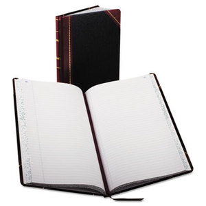 Record/Account Book, Black/Red Cover, 150 Pages, 14 1/8 x 8 5/8 by ESSELTE PENDAFLEX CORP.