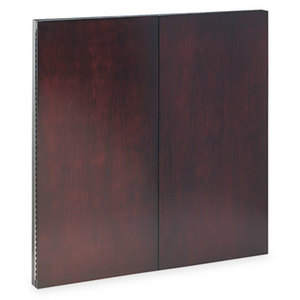 Corsica Series Veneer Dry Erase Presentation Board, 48 x 48, Mahogany Frame by MAYLINE COMPANY