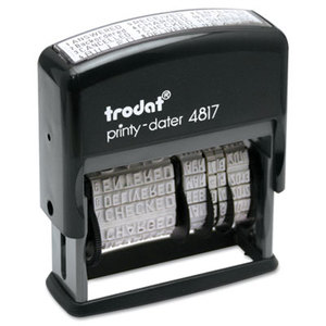 U.S. Stamp & Sign 5003 Trodat Economy 12-Message Stamp, Dater, Self-Inking, 2 x 3/8, Black by U. S. STAMP & SIGN