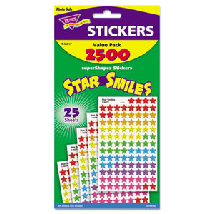 TREND ENTERPRISES, INC. T46917 Sticker Assortment Pack, Smiling Star,  2500 per Pack by TREND ENTERPRISES, INC.