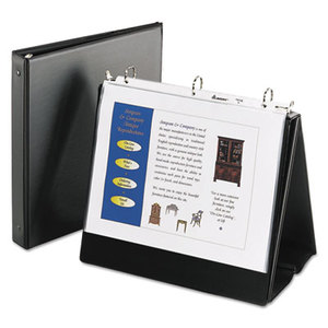 Avery 12880 Easel Presentation Durable Binder with Round Rings, 11 x 8 1/2, 2", Black by AVERY-DENNISON
