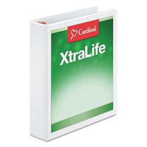 Cardinal Brands, Inc 26310 XtraLife ClearVue Non-Stick Locking Slant-D Binder, 1.5" Cap, 11 x 8 1/2, White by CARDINAL BRANDS INC.
