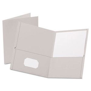 ESSELTE CORPORATION 57505 Twin-Pocket Folder, Embossed Leather Grain Paper, Gray by ESSELTE PENDAFLEX CORP.