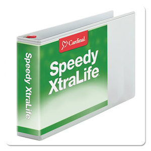 Cardinal Brands, Inc 56230 11 x 17 Speedy XtraLife Non-Stick Locking Slant-D Ring Binder, 3" Cap, White by CARDINAL BRANDS INC.