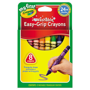 BINNEY & SMITH / CRAYOLA 811308 My First Washable Triangular Crayons, Wax,  8/Set by BINNEY & SMITH / CRAYOLA