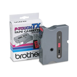 Brother Industries, Ltd TX-4511 TX Tape Cartridge for PT-8000, PT-PC, PT-30/35, 1w, Black on Red by BROTHER INTL. CORP.