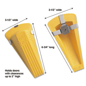 MASTER CASTER COMPANY 00967 Giant Foot Magnetic Doorstop, No-Slip Rubber Wedge, 3-1/2w x 6-3/4d x 2h, Yellow by MASTER CASTER COMPANY