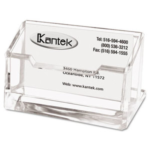 Kantek, Inc AD-30 Acrylic Business Card Holder, Capacity 80 Cards, Clear by KANTEK INC.