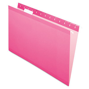 Cardinal Brands, Inc 415315PIN Reinforced Hanging Folders, 1/5 Tab, Legal, Pink, 25/Box by ESSELTE PENDAFLEX CORP.