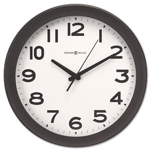 Kenwick Wall Clock, 13-1/2", Black by HOWARD MILLER CLOCK CO.