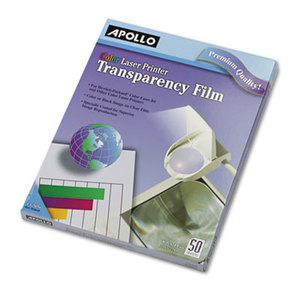 APOLLO AUDIO VISUAL VCG7070E Color Laser-Device Transparency Film, Letter, Clear, 50/Box by APOLLO AUDIO VISUAL