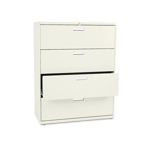 600 Series Four-Drawer Lateral File, 42w x 19-1/4d, Putty by HON COMPANY